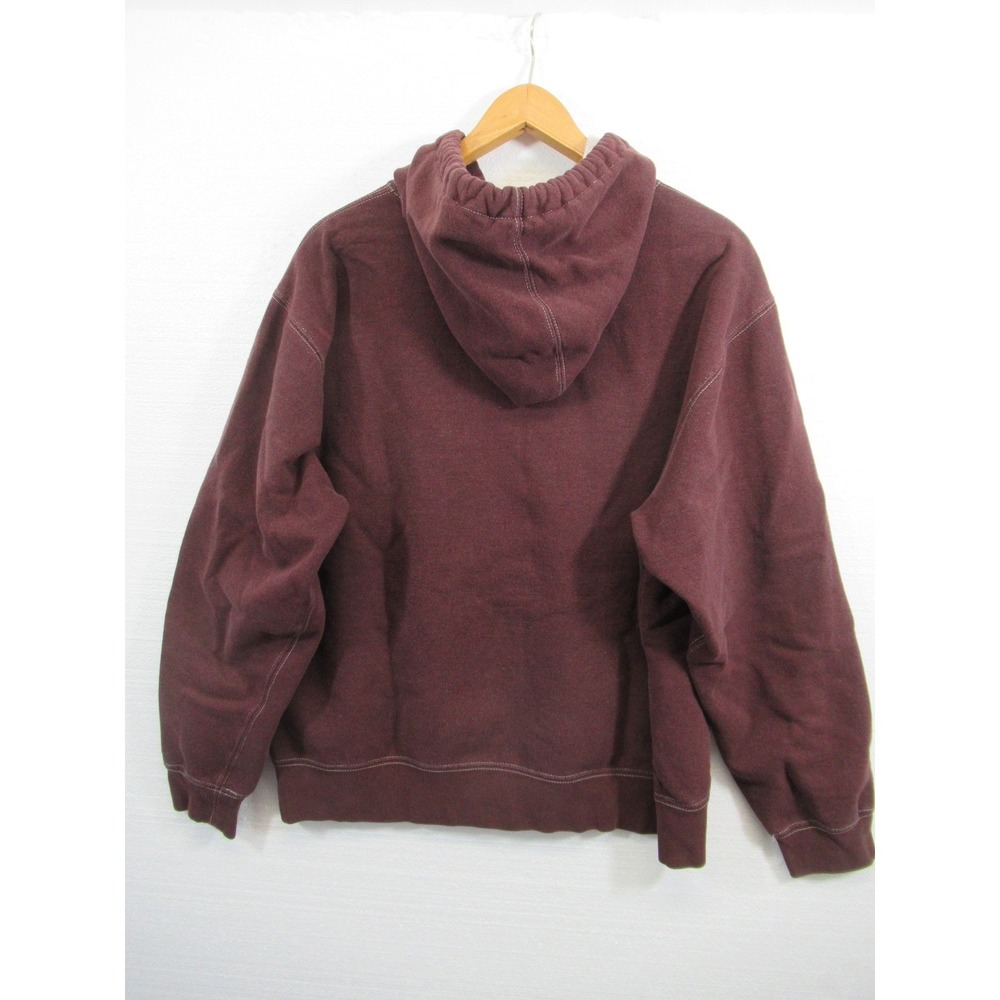 Vintage 90s Y2K Embroidered Oregon Trails Hoodie Sweatshirt Men L Brown Heavy - Picture 8 of 8